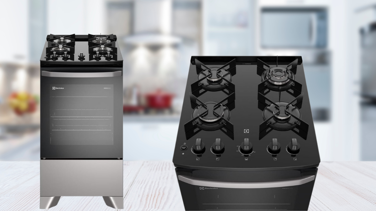 Fogão Electrolux 4 bocas Efficient com PerfectCook