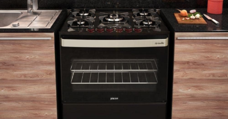 Fogão  5 Bocas Mueller Piacere Vetro